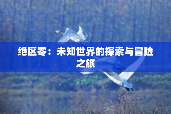 绝区零：未知世界的探索与冒险之旅