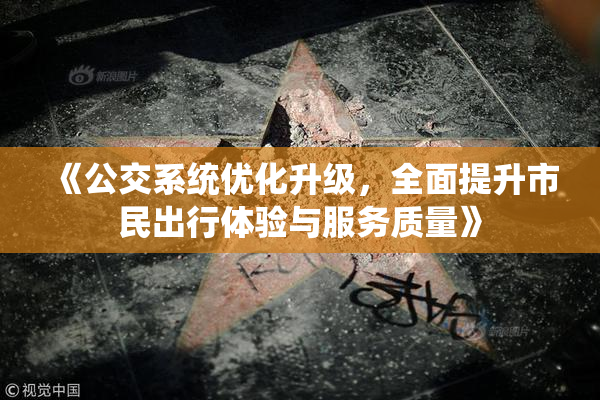 《公交系统优化升级，全面提升市民出行体验与服务质量》