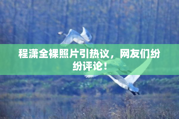 程潇全裸照片引热议，网友们纷纷评论！