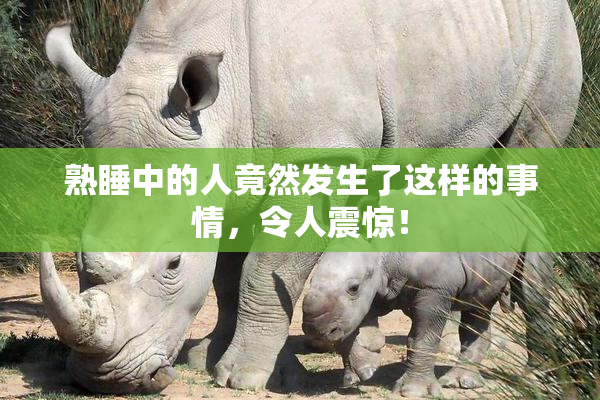 熟睡中的人竟然发生了这样的事情，令人震惊！