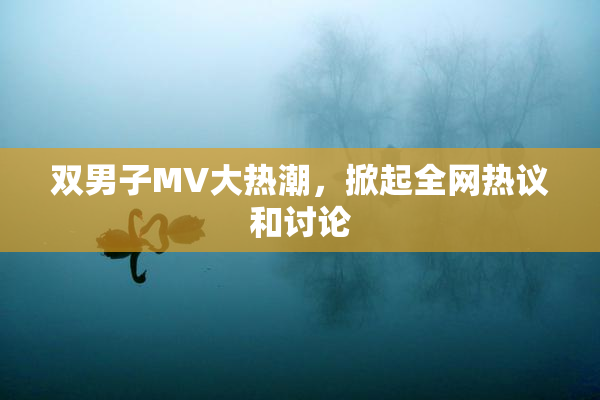 双男子MV大热潮，掀起全网热议和讨论