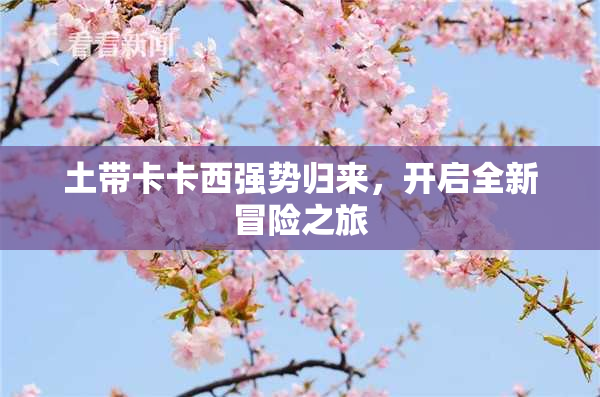土带卡卡西强势归来，开启全新冒险之旅