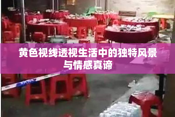 黄色视线透视生活中的独特风景与情感真谛