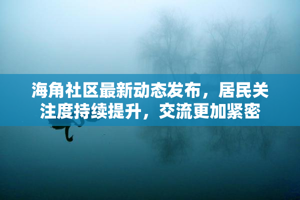 海角社区最新动态发布，居民关注度持续提升，交流更加紧密