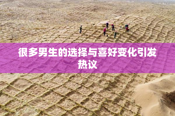很多男生的选择与喜好变化引发热议