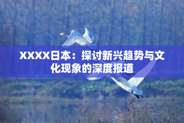 XXXX日本：探讨新兴趋势与文化现象的深度报道
