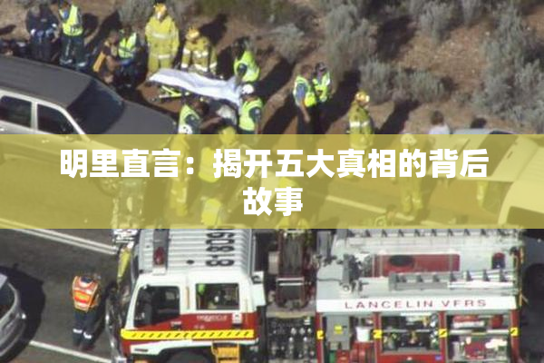 明里直言：揭开五大真相的背后故事
