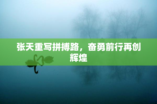 张天重写拼搏路，奋勇前行再创辉煌