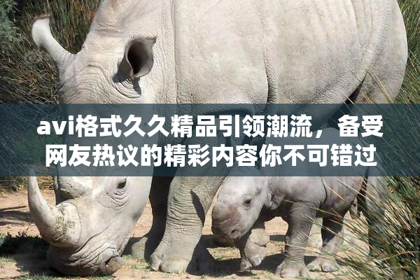 avi格式久久精品引领潮流，备受网友热议的精彩内容你不可错过！