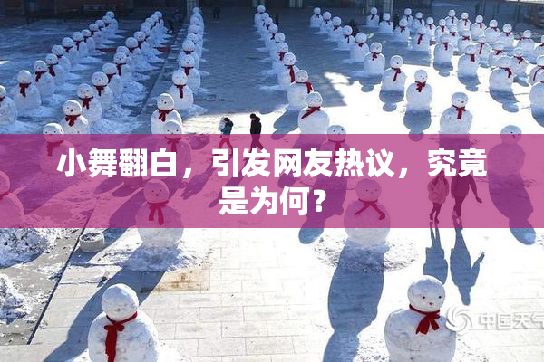 小舞翻白，引发网友热议，究竟是为何？