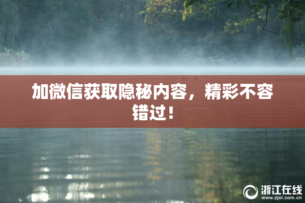 加微信获取隐秘内容，精彩不容错过！