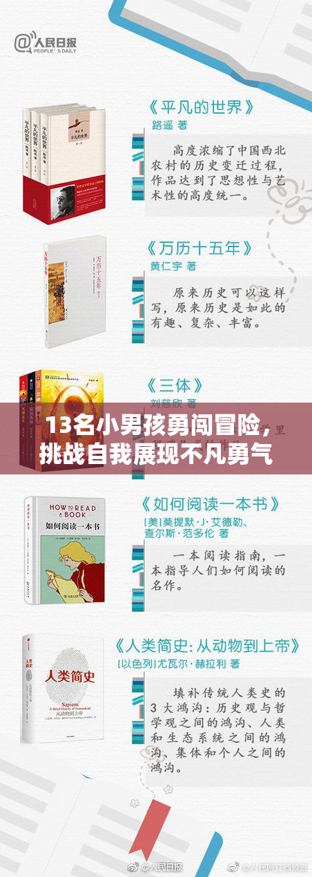 13名小男孩勇闯冒险，挑战自我展现不凡勇气！