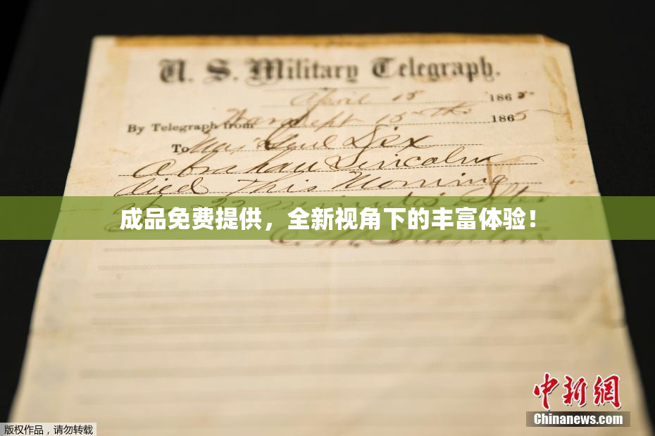 成品免费提供，全新视角下的丰富体验！