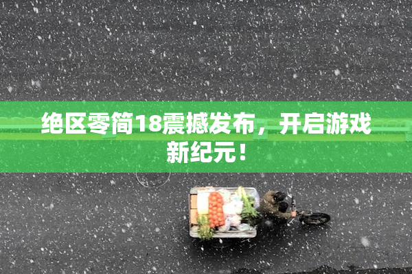 绝区零简18震撼发布，开启游戏新纪元！