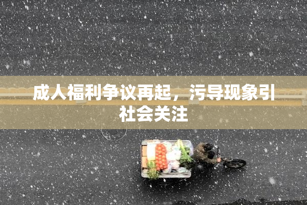 成人福利争议再起，污导现象引社会关注