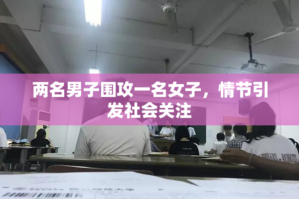 两名男子围攻一名女子，情节引发社会关注