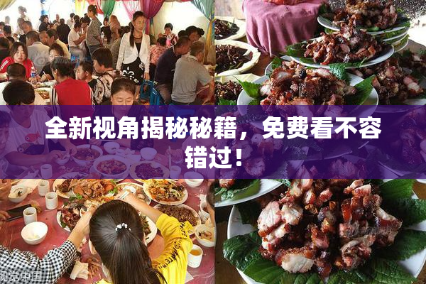 全新视角揭秘秘籍，免费看不容错过！