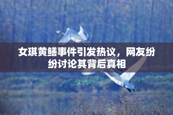 女琪黄鳝事件引发热议，网友纷纷讨论其背后真相