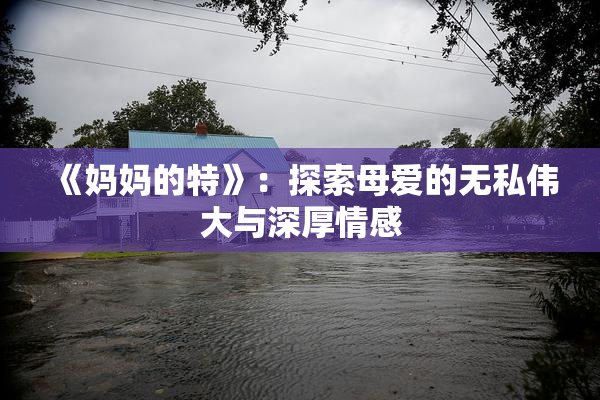《妈妈的特》：探索母爱的无私伟大与深厚情感
