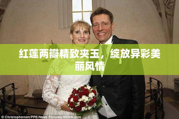 红莲两瓣精致夹玉，绽放异彩美丽风情