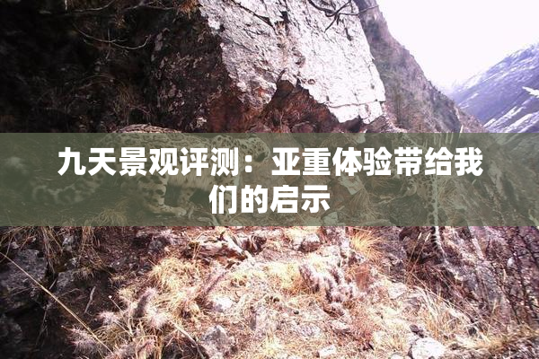 九天景观评测：亚重体验带给我们的启示
