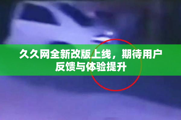 久久网全新改版上线，期待用户反馈与体验提升