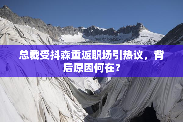 总裁受抖森重返职场引热议，背后原因何在？