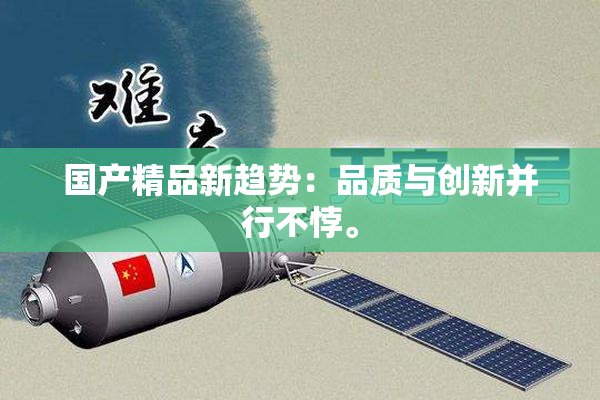 国产精品新趋势：品质与创新并行不悖。