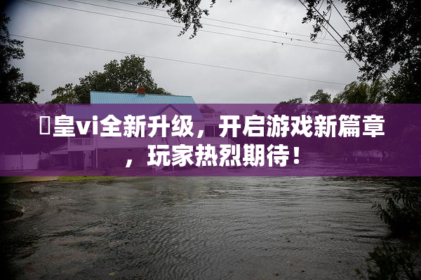嘼皇vi全新升级，开启游戏新篇章，玩家热烈期待！