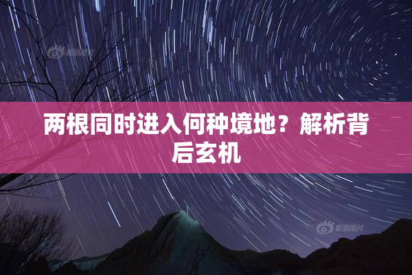 两根同时进入何种境地？解析背后玄机