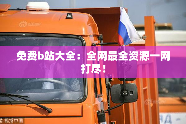 免费b站大全：全网最全资源一网打尽！