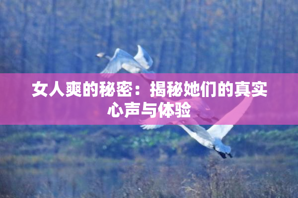 女人爽的秘密：揭秘她们的真实心声与体验