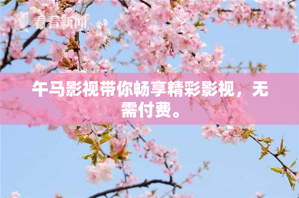 午马影视带你畅享精彩影视，无需付费。