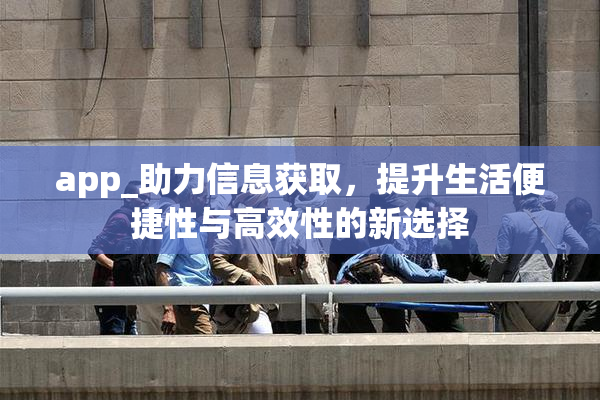 app_助力信息获取，提升生活便捷性与高效性的新选择