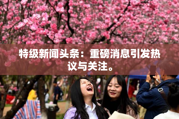 特级新闻头条：重磅消息引发热议与关注。