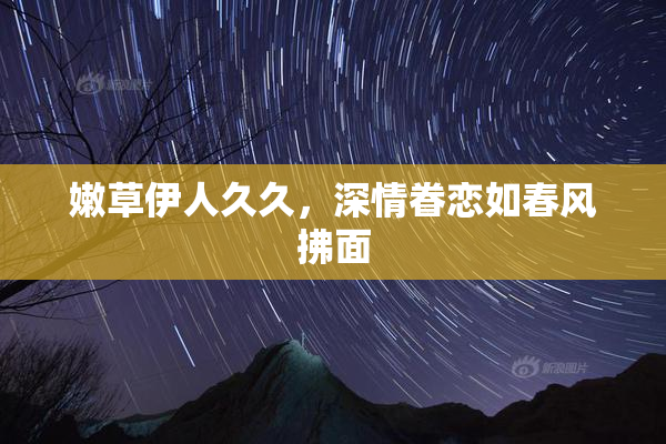嫩草伊人久久，深情眷恋如春风拂面