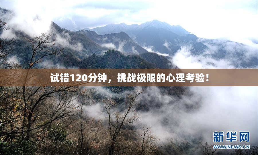 试错120分钟，挑战极限的心理考验！