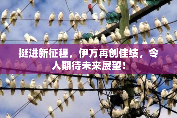 挺进新征程，伊万再创佳绩，令人期待未来展望！