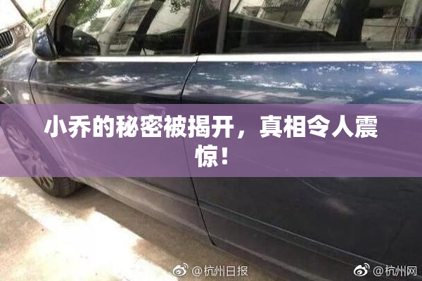 小乔的秘密被揭开，真相令人震惊！
