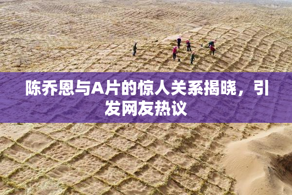 陈乔恩与A片的惊人关系揭晓，引发网友热议