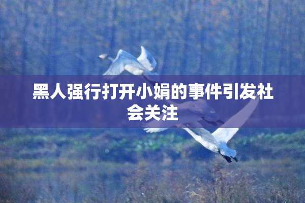 黑人强行打开小娟的事件引发社会关注