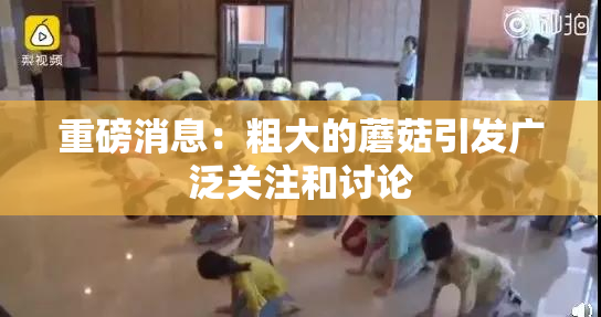 重磅消息：粗大的蘑菇引发广泛关注和讨论