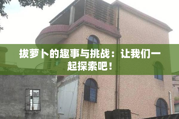 拔萝卜的趣事与挑战：让我们一起探索吧！