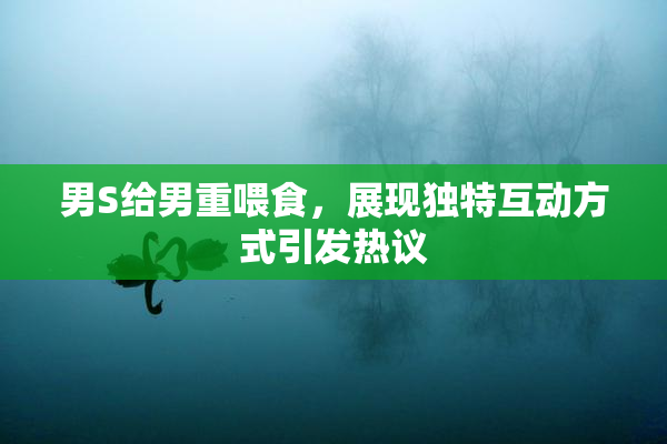 男S给男重喂食，展现独特互动方式引发热议