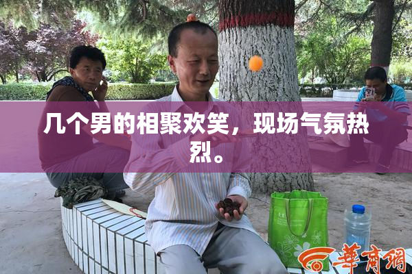 几个男的相聚欢笑，现场气氛热烈。
