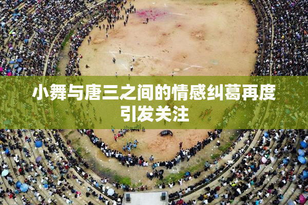 小舞与唐三之间的情感纠葛再度引发关注