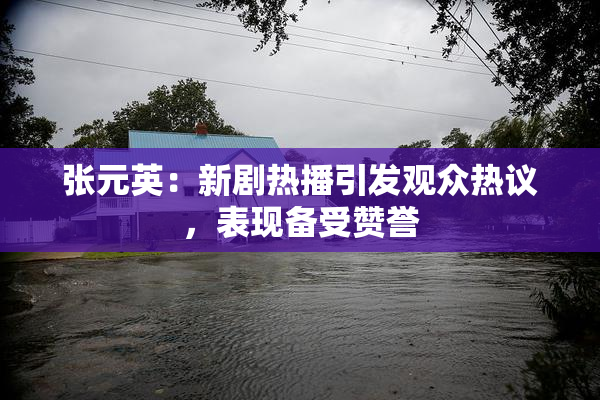 张元英：新剧热播引发观众热议，表现备受赞誉