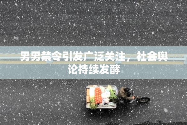 男男禁令引发广泛关注，社会舆论持续发酵