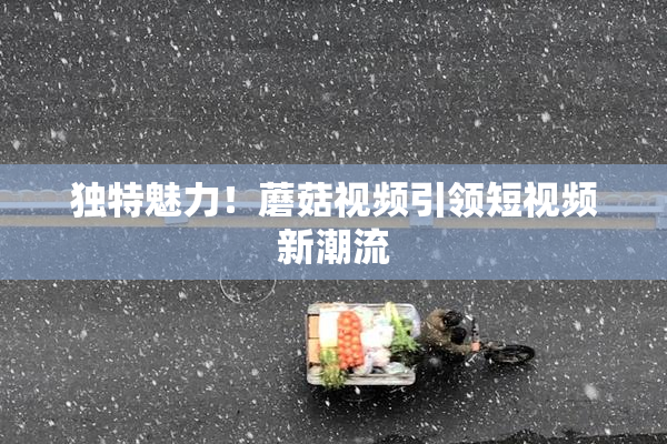 独特魅力！蘑菇视频引领短视频新潮流