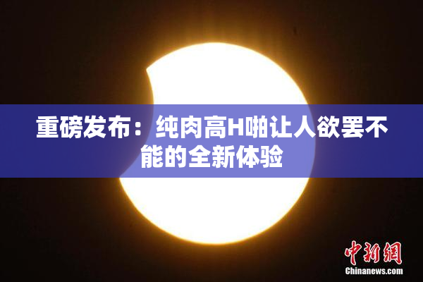 重磅发布：纯肉高H啪让人欲罢不能的全新体验